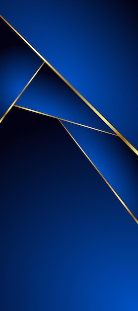 Gratis vector abstracte blauwe en gouden luxe achtergrond met abstracten