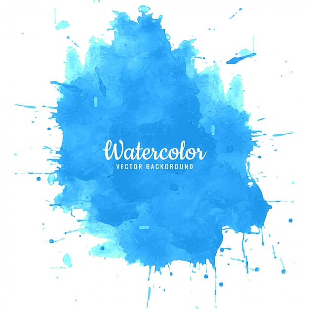 Gratis vector abstracte blauwe plonswaterverfachtergrond