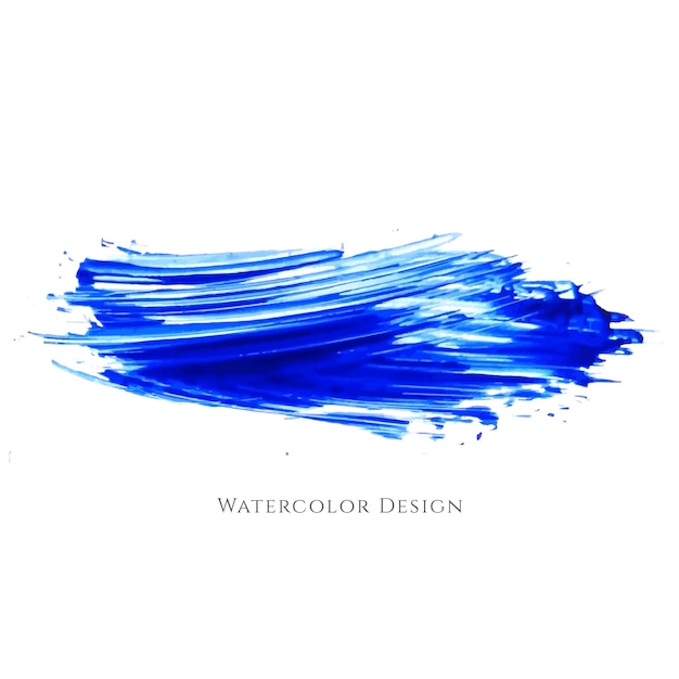 Abstracte blauwe waterverfborstel