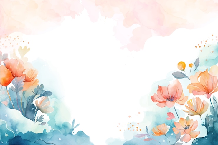 Gratis Vector abstracte bloemen achtergrond in waterverf