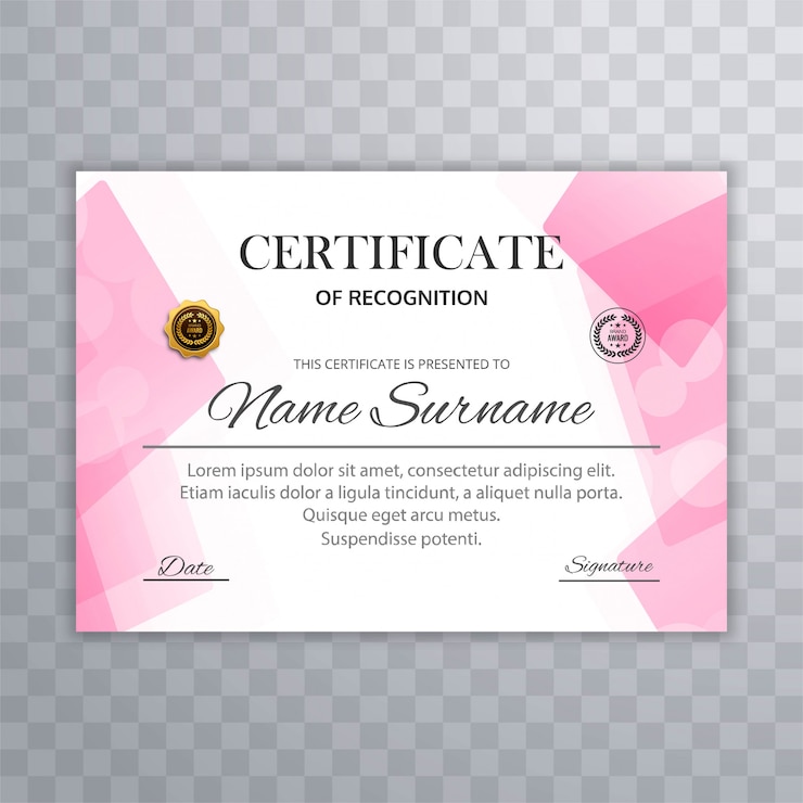 Gratis Vector abstracte certificaat diploma sjabloon vector