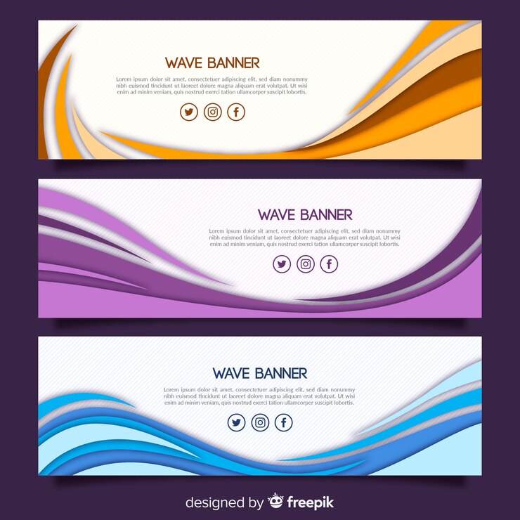 Gratis Vector abstracte dynamische vormbanners