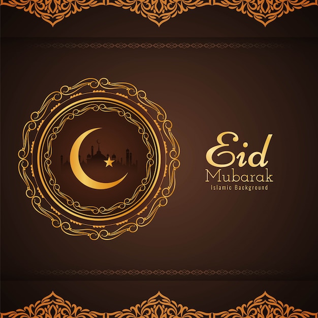 Gratis vector abstracte eid mubarak religieuze groet