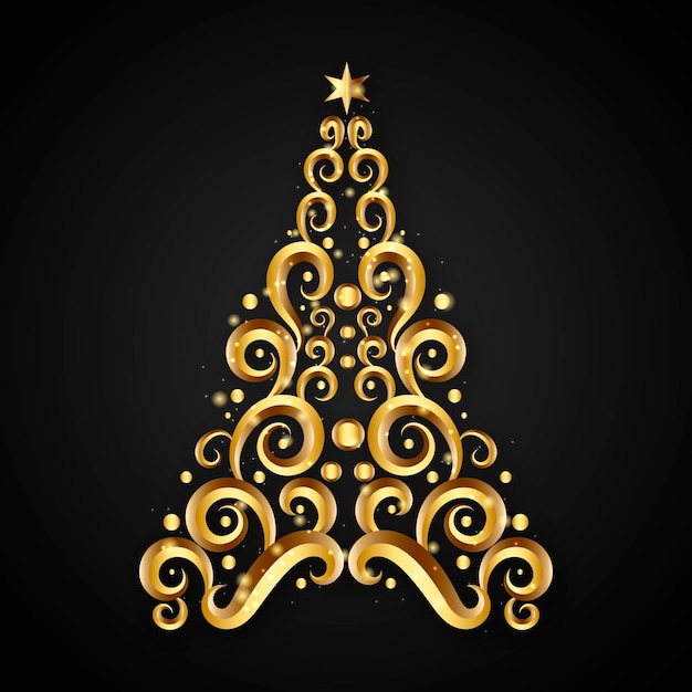 Gratis vector abstracte elegante kerstboom