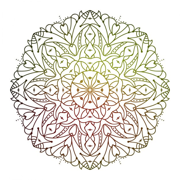 Abstracte elegante kleurrijke mandala ontwerp achtergrond