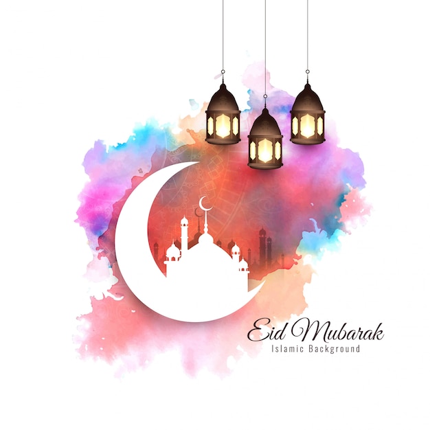 Abstracte elegante stijlvolle Eid Mubarak achtergrond