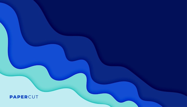 Abstracte en moderne bochtige cutout poster in papier gesneden stijl