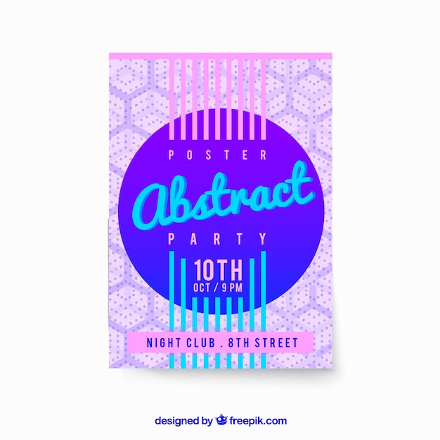 Abstracte feest poster met leuke stijl