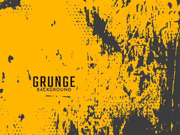 Abstracte gele en zwarte ruwe grunge textuur achtergrond ontwerp vector