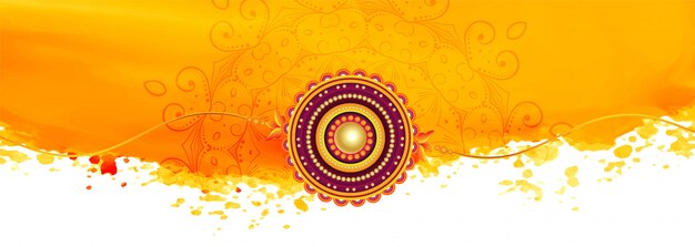 Abstracte gele raksha bandhan festivalbanner