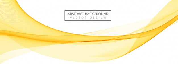 Abstracte gele vloeiende golf banner achtergrond