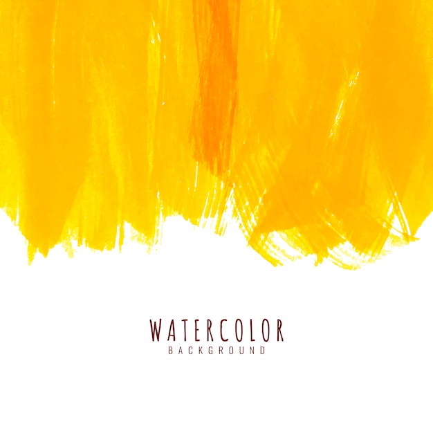 Abstracte gele waterverfachtergrond