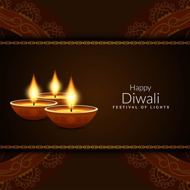 Abstracte gelukkige Diwali-festivalgroet