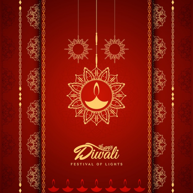 Gratis vector abstracte gelukkige diwali religieuze achtergrond