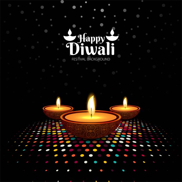 Abstracte Gelukkige Diwali-van de festivalkaart vector als achtergrond