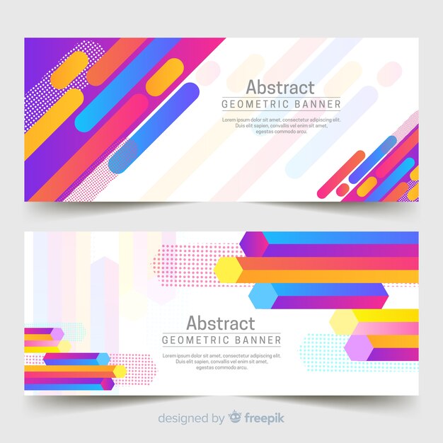 Abstracte geometrische banners