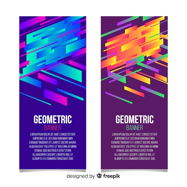 Abstracte geometrische banners