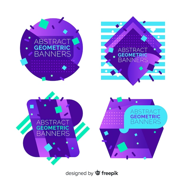 Gratis vector abstracte geometrische banners