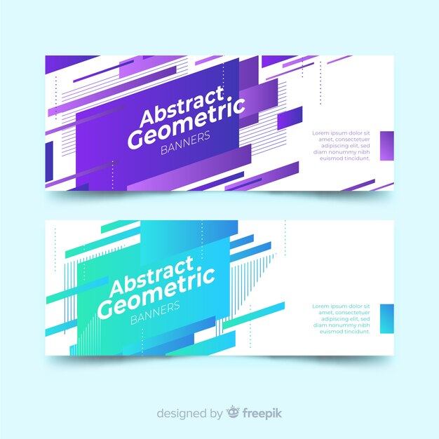 Abstracte geometrische banners