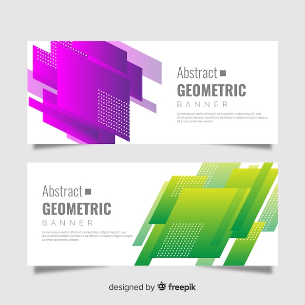 Abstracte geometrische banners
