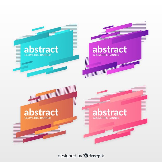 Abstracte geometrische banners