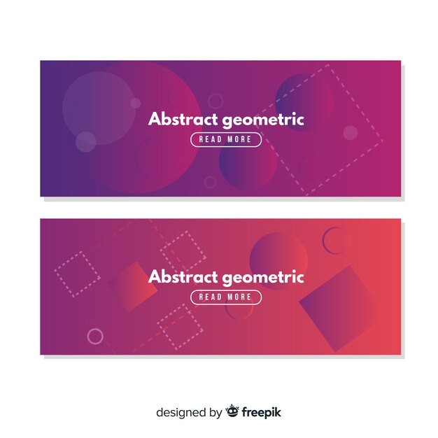 Abstracte geometrische banners