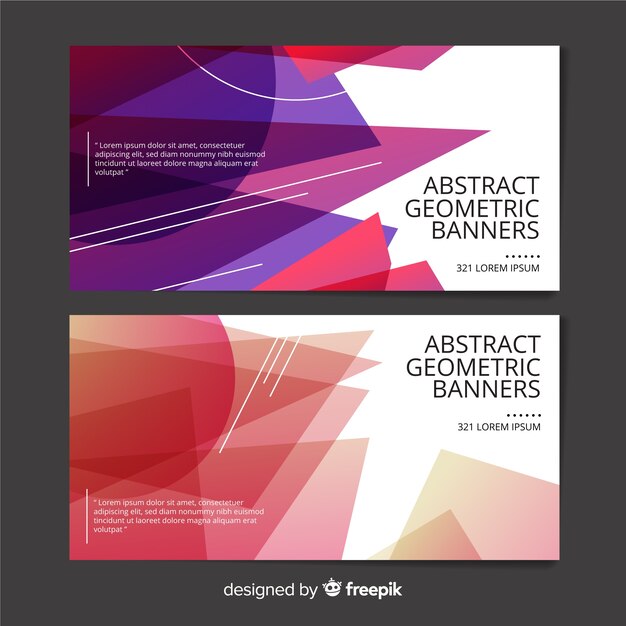 Abstracte geometrische banners