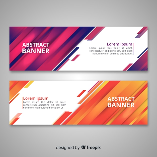 Abstracte geometrische banners