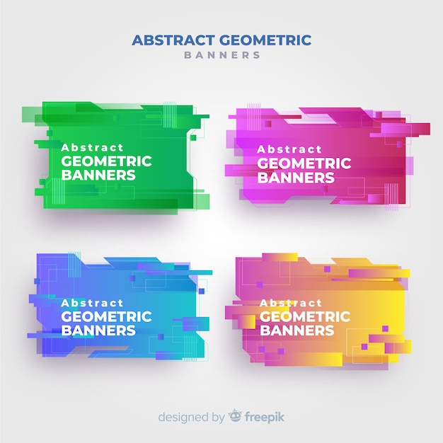 Abstracte geometrische banners