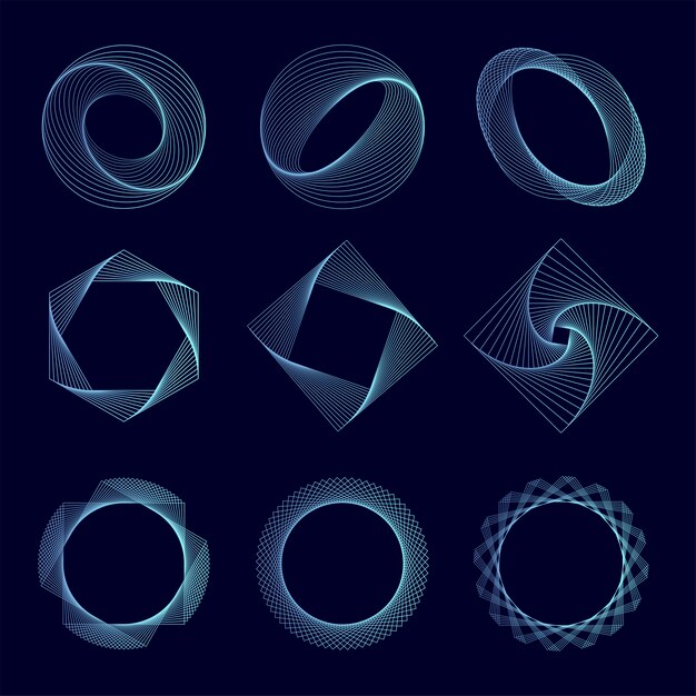 Abstracte geometrische elementen instellen vector