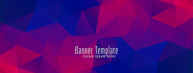 Abstracte geometrische veelhoek ontwerp banner