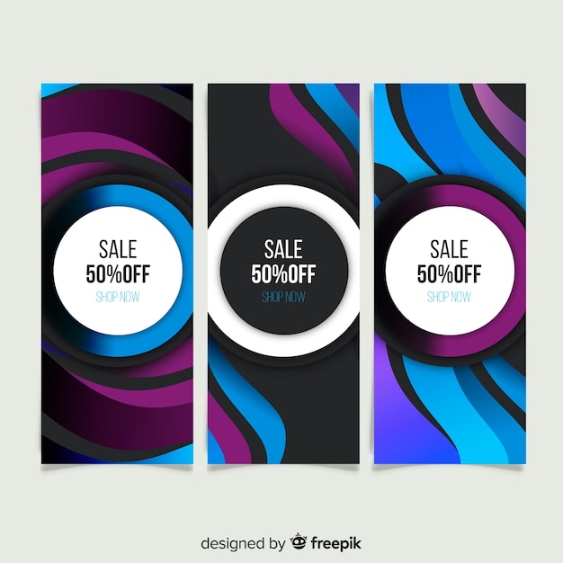 Abstracte golfbanner