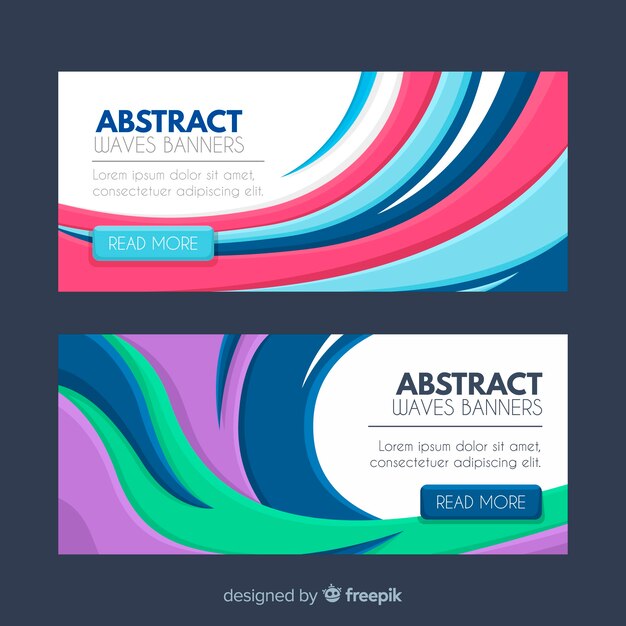 Abstracte golfbanners