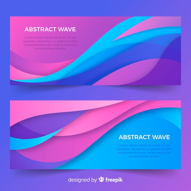 Abstracte golfbanners