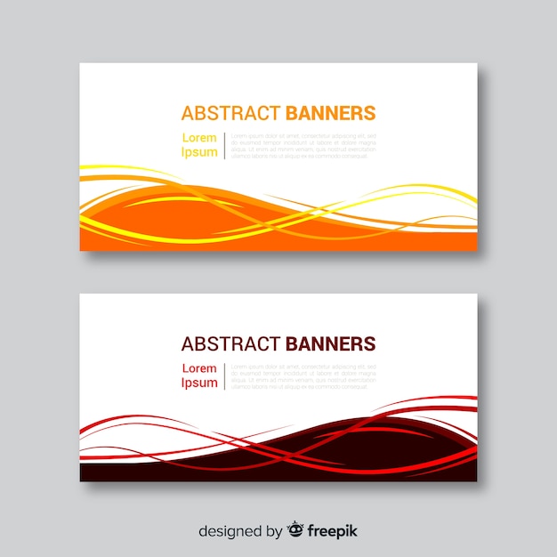 Abstracte golfbanners