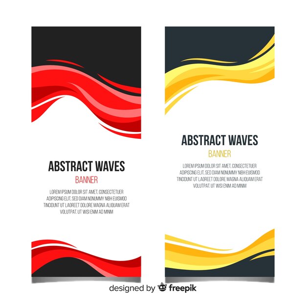 Abstracte golfbanners