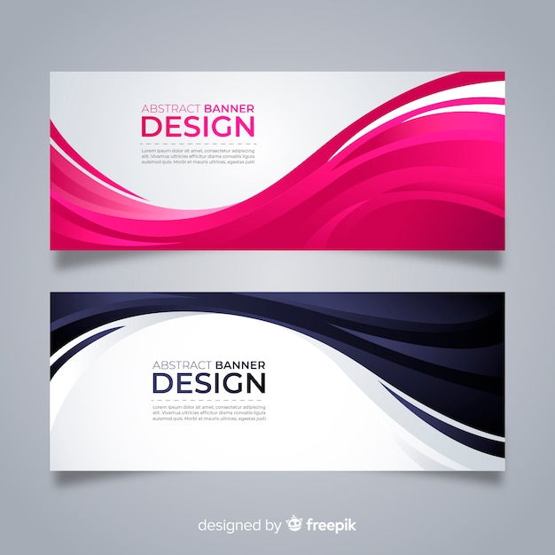 Abstracte golfbanners