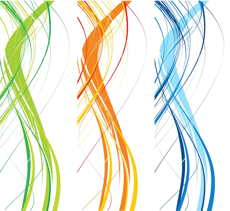 Gratis Vector abstracte golflijnen achtergrond samenstelling vectorillustratie