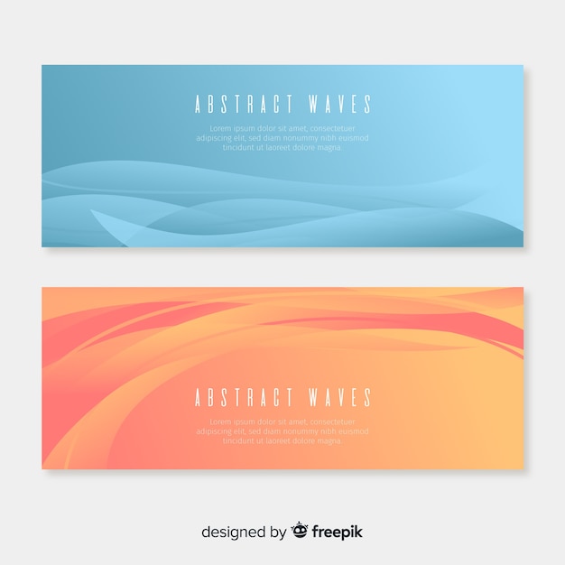 Abstracte golvenbanners