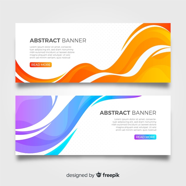 Abstracte golvenbanners