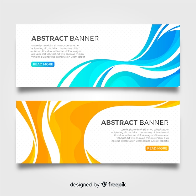 Gratis vector abstracte golvenbanners