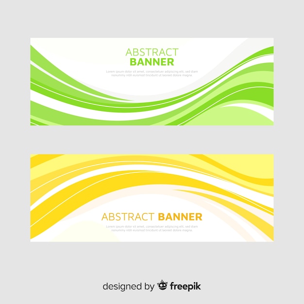 Abstracte golvenbanners