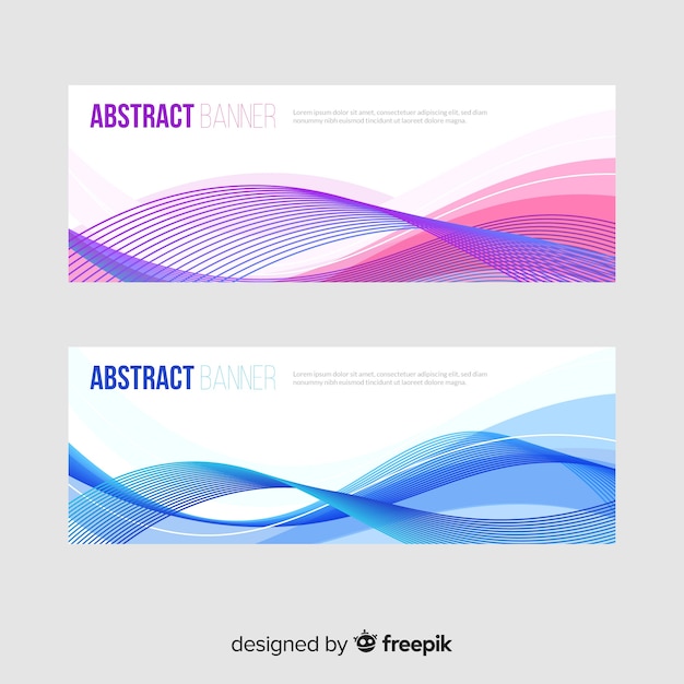 Abstracte golvenbanners