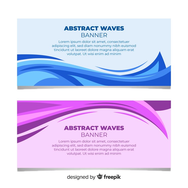 Gratis Vector abstracte golvenbanners