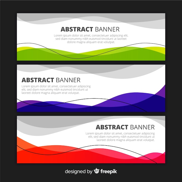 Abstracte golvenbanners