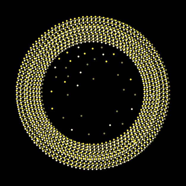 Abstracte Gouden Confetti Circle achtergrond