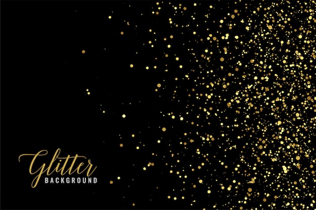 Abstracte gouden glitter schittering op zwart