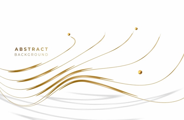 Abstracte gouden gloeiende glanzende golf lijnen kunst effect vector achtergrond. gebruik voor modern design, dekking, poster, sjabloon, brochure, ingericht, flyer, banner.