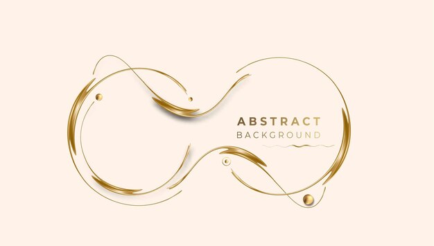Abstracte gouden gloeiende glanzende golf lijnen kunst effect vector achtergrond. Gebruik voor modern design, dekking, poster, sjabloon, brochure, ingericht, flyer, banner.