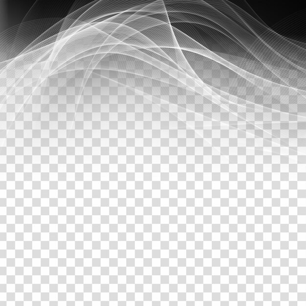 Abstracte grijze golf transparante moderne decoratie